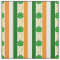 Ireland flag/Orange, shamrocks, Irish harp stripe