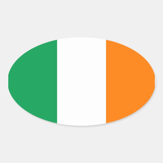 Ireland Flag Oval Sticker (Front)