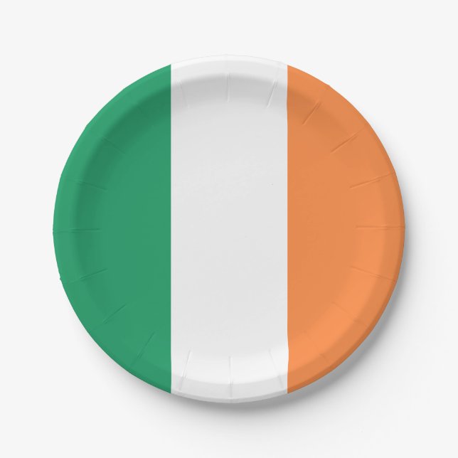 Ireland Flag Paper Plates (Front)