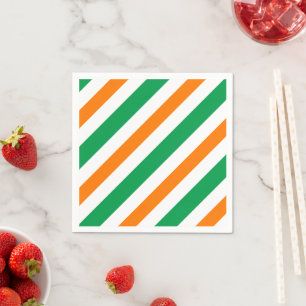 Ireland flag pattern napkins