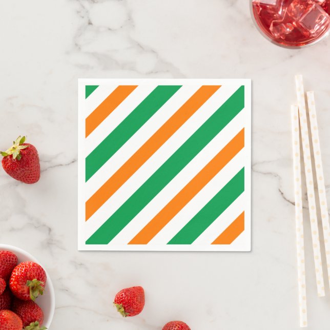 Ireland flag pattern napkins (Insitu)
