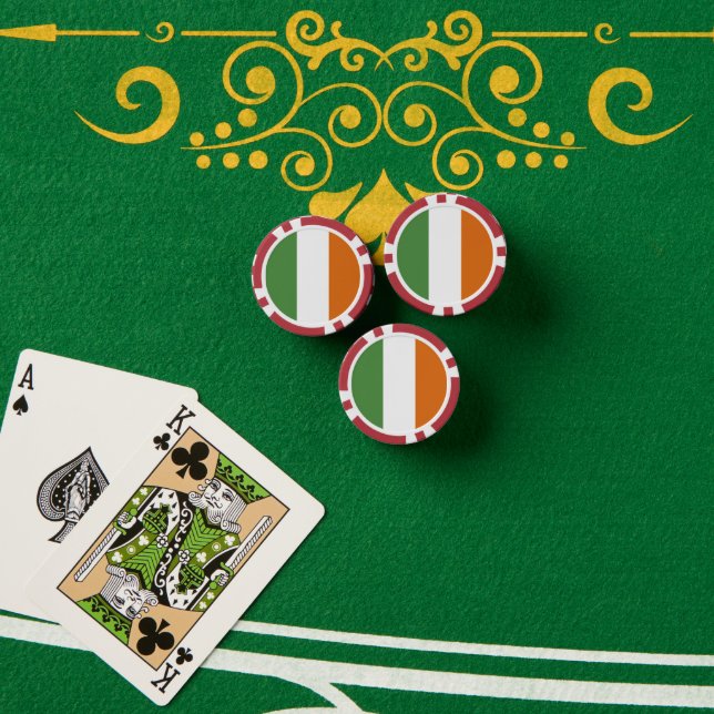 Ireland flag poker chips (Poker Table (Stack))