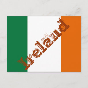Ireland flag postcard
