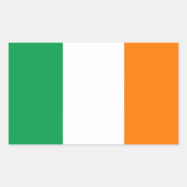 IRELAND FLAG RECTANGULAR STICKER (Front)