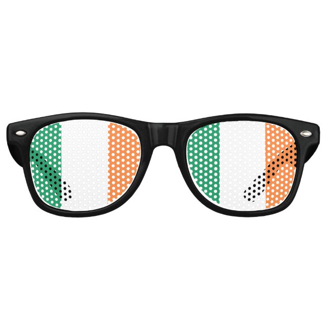 Ireland flag  retro sunglasses (Front)