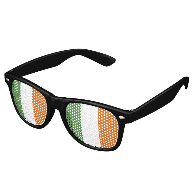 Ireland flag retro sunglasses (Angled)