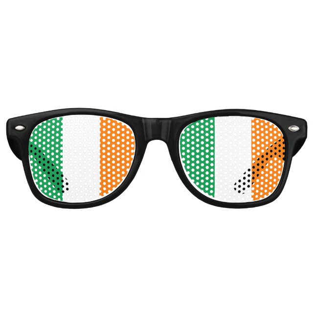Ireland Flag Retro Sunglasses (Front)