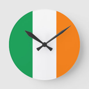 Ireland Flag Round Clock