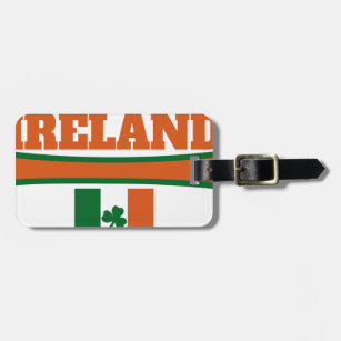 Ireland Flag Rugby Ball Luggage Tag