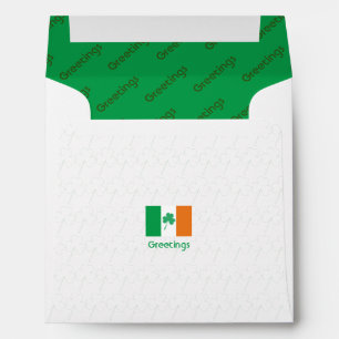 IRELAND FLAG Shamrock Custom Square Envelope