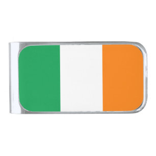 Ireland Flag Silver Finish Money Clip
