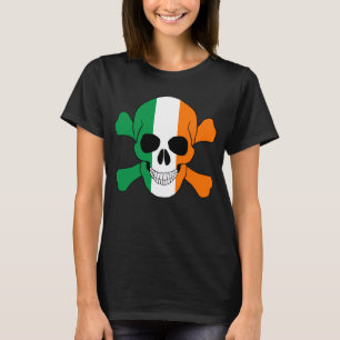 Ireland Flag Skull And Crossbones Shirt