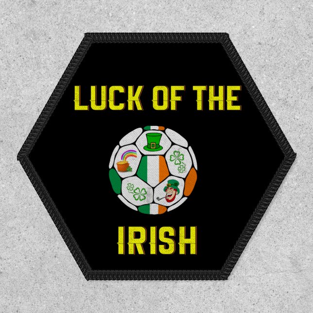 Ireland Flag Soccer Ball - Luck of the Irish Patch (Front)