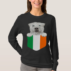 Ireland Flag Soft Coated Wheaten Terrier Dog In Po T-Shirt