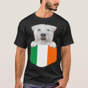 Ireland Flag Soft Coated Wheaten Terrier Dog In Po T-Shirt