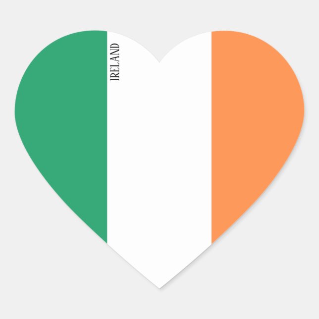 Ireland Flag Splendid Patriotic Heart Sticker (Front)