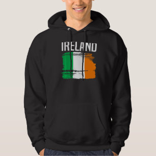 Ireland Flag St Patricks Day Vintage Distressed Ir Hoodie