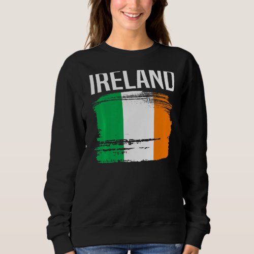 Ireland Flag St Patricks Day Vintage Distressed Ir Sweatshirt