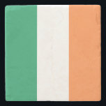 Ireland Flag Stone Coaster<br><div class="desc">Patriotic flag of Ireland.</div>