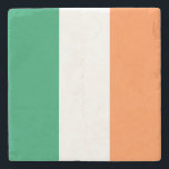 Ireland Flag Stone Coaster<br><div class="desc">Patriotic flag of Ireland.</div>