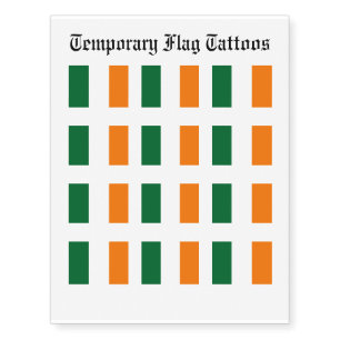 Ireland Flag Temporary Tattoos