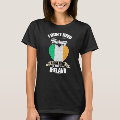 Ireland Flag Traveler Adventurer Tourist Vacationi T_Shirt