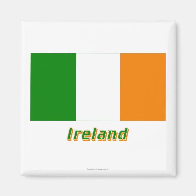 Ireland Flag with Name Magnet (Front)