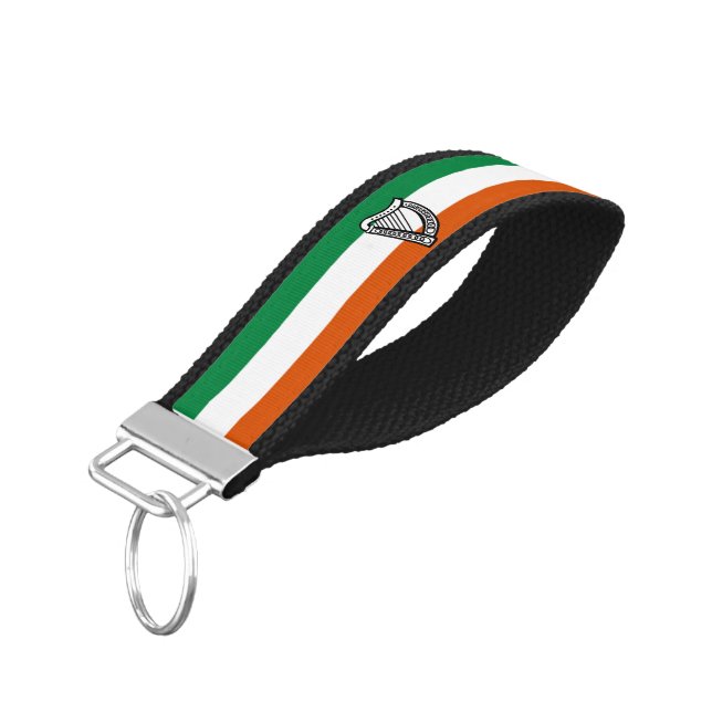 Ireland flag wrist keychain (Angled Down)