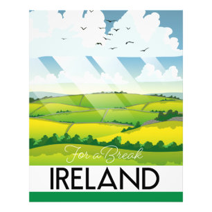Ireland for a break travel postcard photo print
