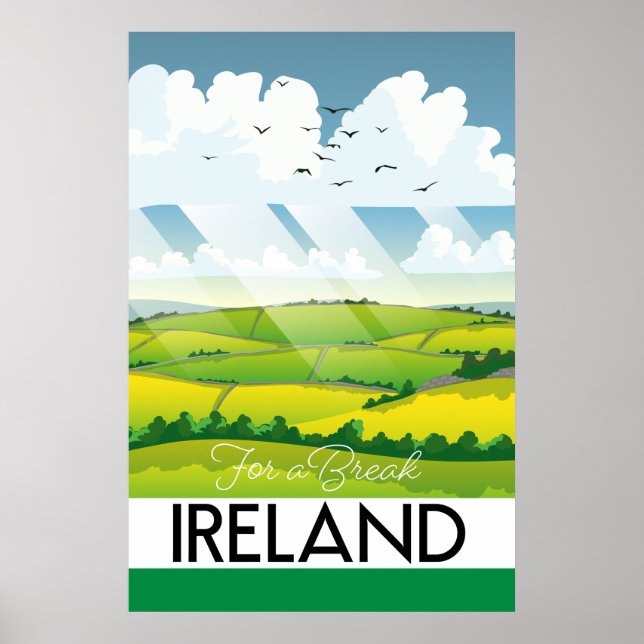 Ireland for a break travel postcard poster (Front)