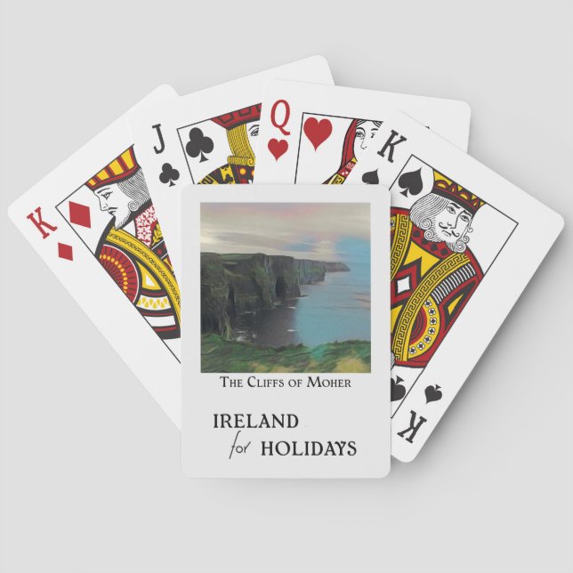 Ireland for Holidays - The Cliffs of Moher Poker Cards (Back)