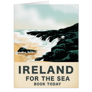 Ireland "For the Sea" Nautical travel poster Cards