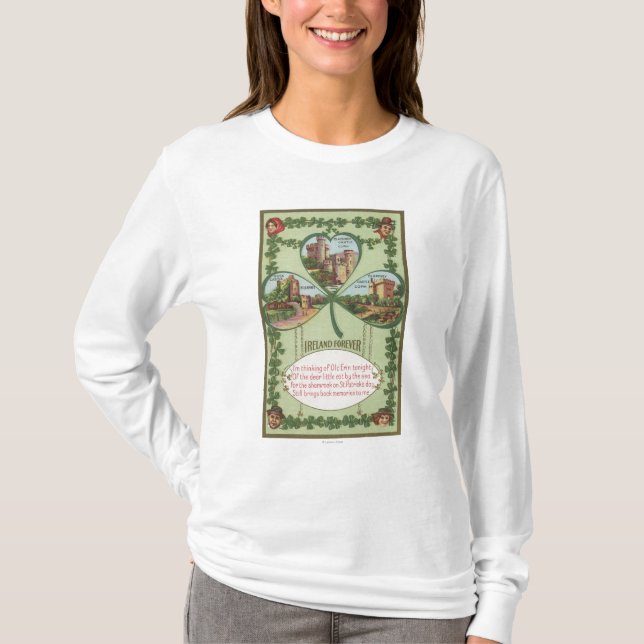 Ireland Forever - Cork and Killarney Castles T-Shirt (Front)