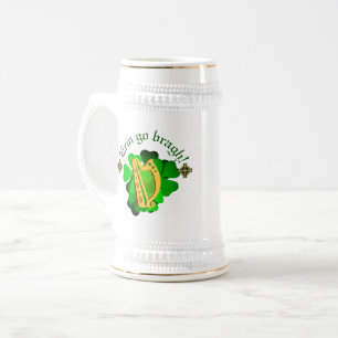 Ireland forever/Erin go bragh/ harp Beer Stein