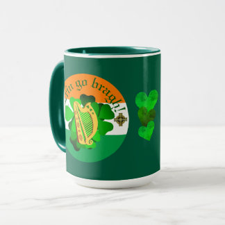 Ireland forever/Erin go bragh/ harp/flag/heart 3 Mug