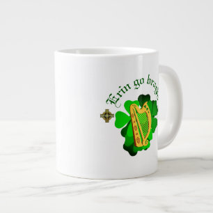 Ireland forever/Erin go bragh/ harp Giant Coffee Mug