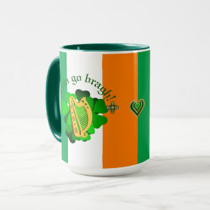 Ireland forever/Erin go bragh/heart gold/green Mug