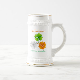 Ireland Forever Lucky Shamrock Beer Stein