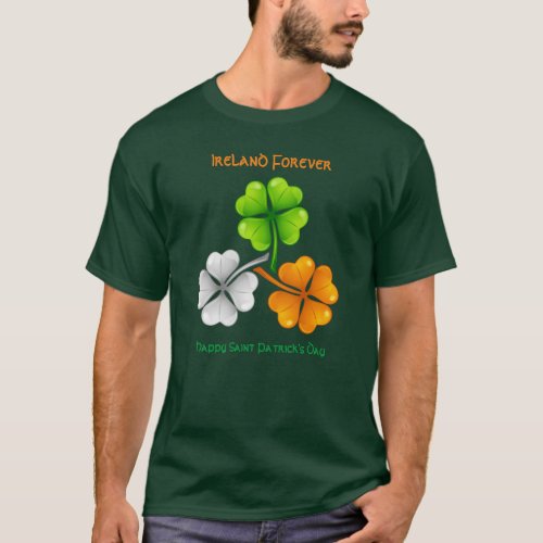 Ireland Forever Lucky Shamrock T_Shirt