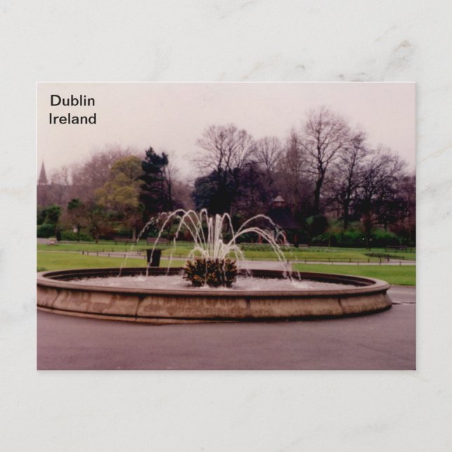 Ireland, Fountain, St. Stephens Green, Dublin Postcard (Front)