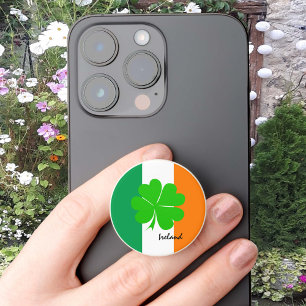 Ireland & four leaf clover, Irish flag /sport fans PopSocket