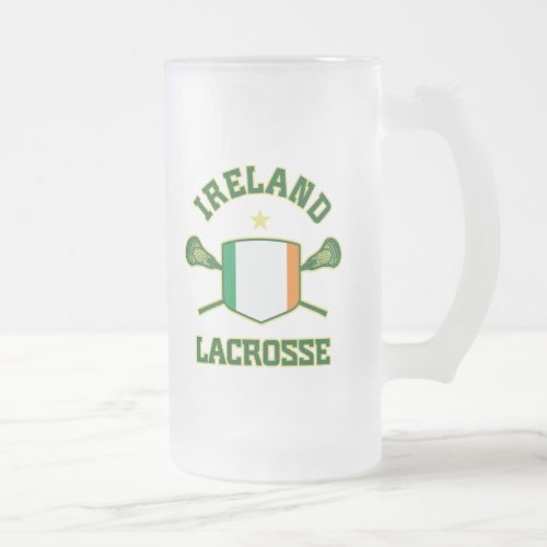 Ireland Frosted Glass Beer Mug