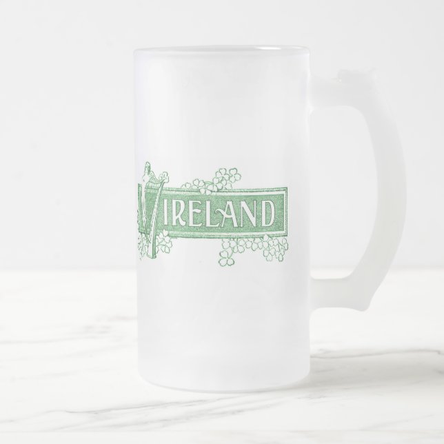Ireland Frosted Glass Mug (Right)