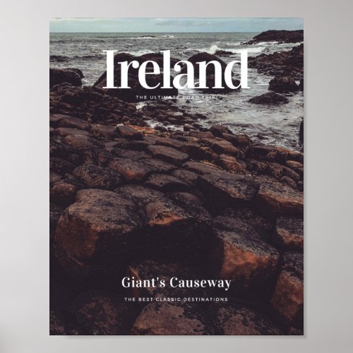 Ireland Giant Causeway _ Beautiful Cliff Poster