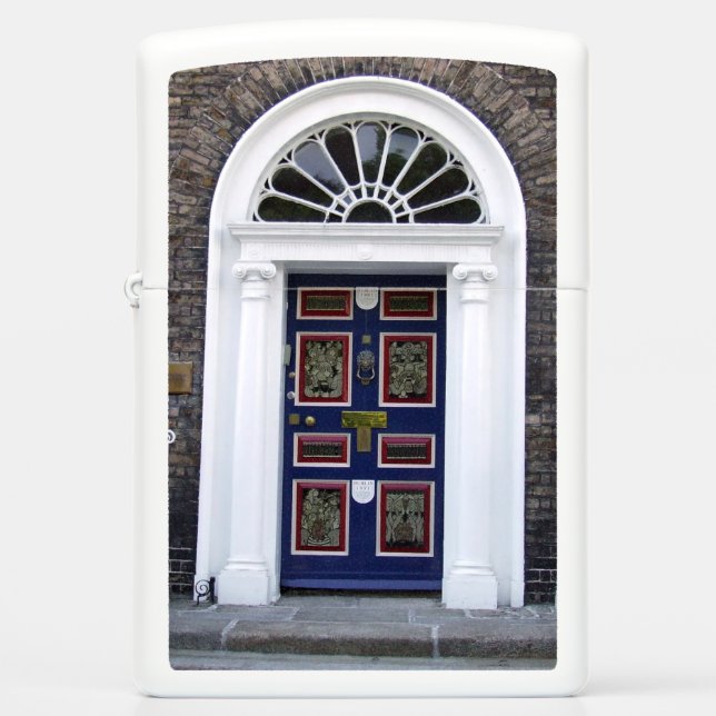 Ireland gift - antique Dublin Doorway Zippo Lighter (Front)