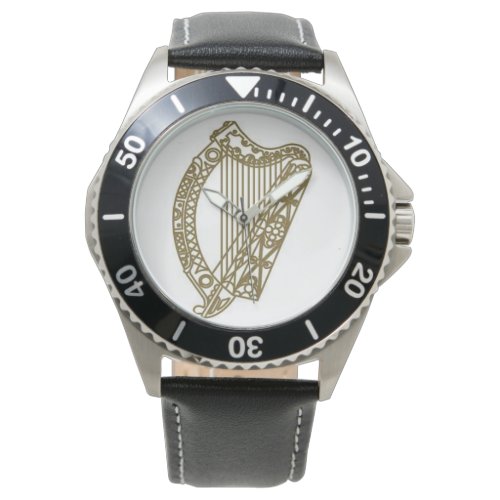 Ireland gold harp waterproof watch