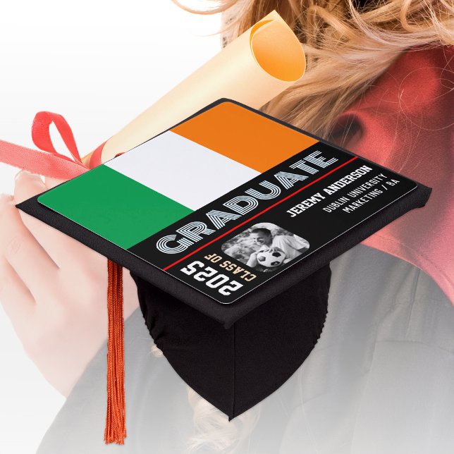 Ireland Graduation Hat, Photo, Irish Flag Graduation Cap Topper (Creator Uploaded)