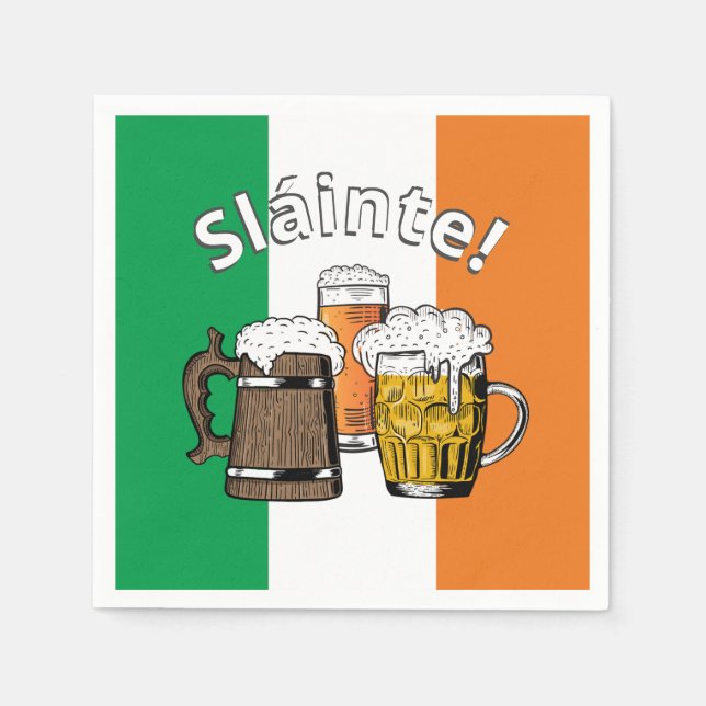 IRELAND Great Irish Beer Sláinte! Napkins (Front)