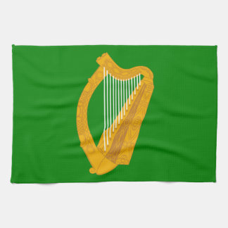ireland green harp flag irish towel