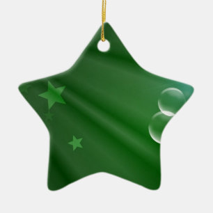 Ireland Green Pattern Art Peace Love Destiny Ceramic Ornament